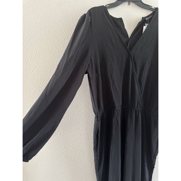Womens jumpsuit Outfit Pockets Long sleeves Pants Jumpsuit black XL MISSING BELT - Picture 10 of 16